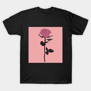 Pink Rose Flower T-Shirt